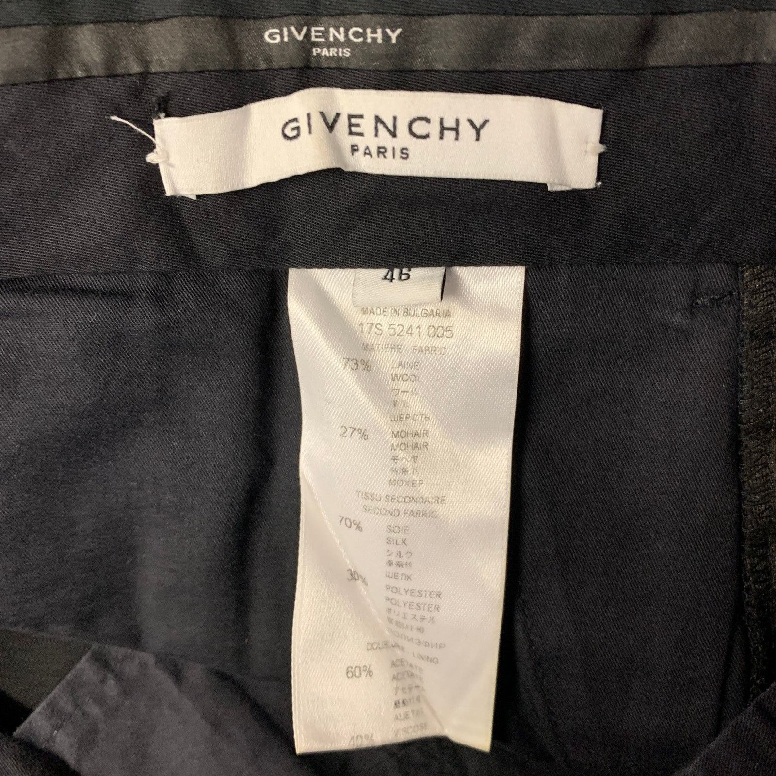 Givenchy GIVENCHY Size 32 Black Star Wool Blend Flat Front Pants Size US 32 / EU 48 - 5 Thumbnail