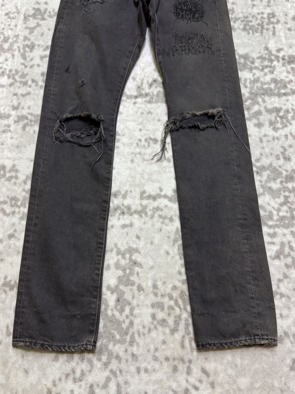 Hysteric Glamour Hysteric Glamour Metal Warrior Printed Distressed Ripped Size US 28 / EU 44 - 6 Thumbnail