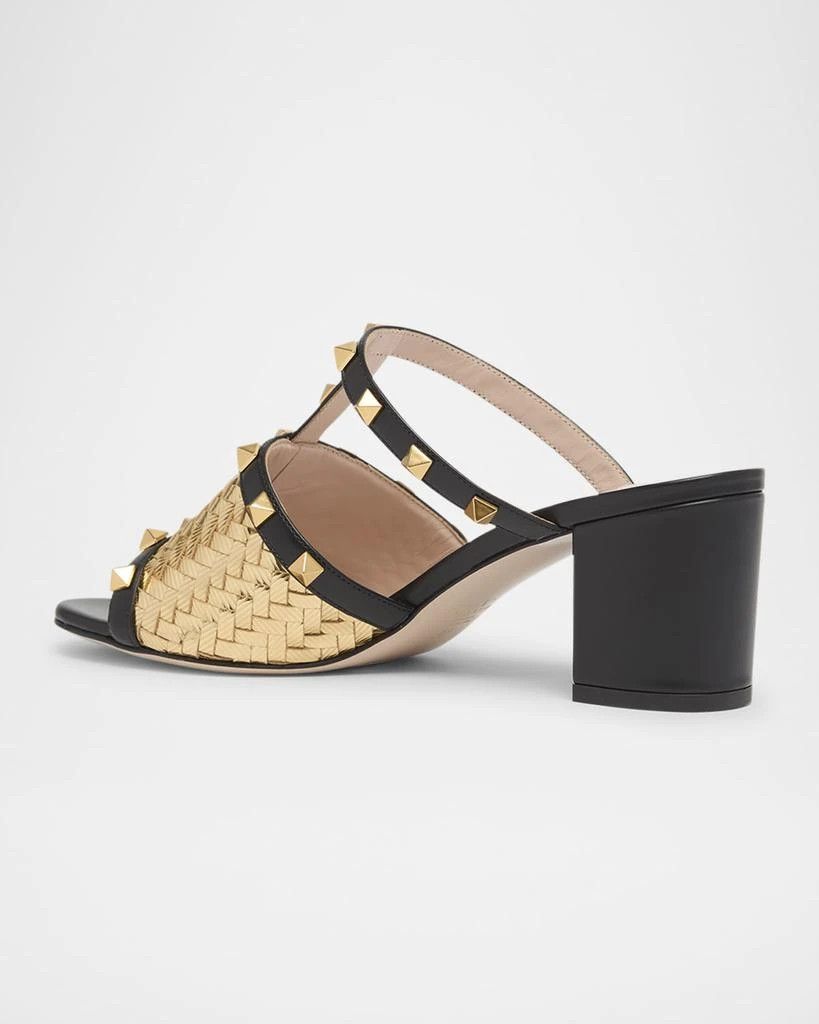 Valentino os11x0126 Nappa Leather Slide Sandals in Black/Gold Size US 11 / IT 41 - 2 Thumbnail