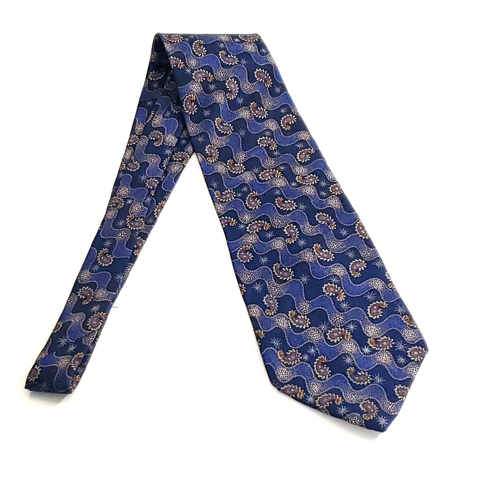 Designer Barbara Blank New York Purple Jacquard Print Paisley Wide Si Size ONE SIZE - 5 Thumbnail