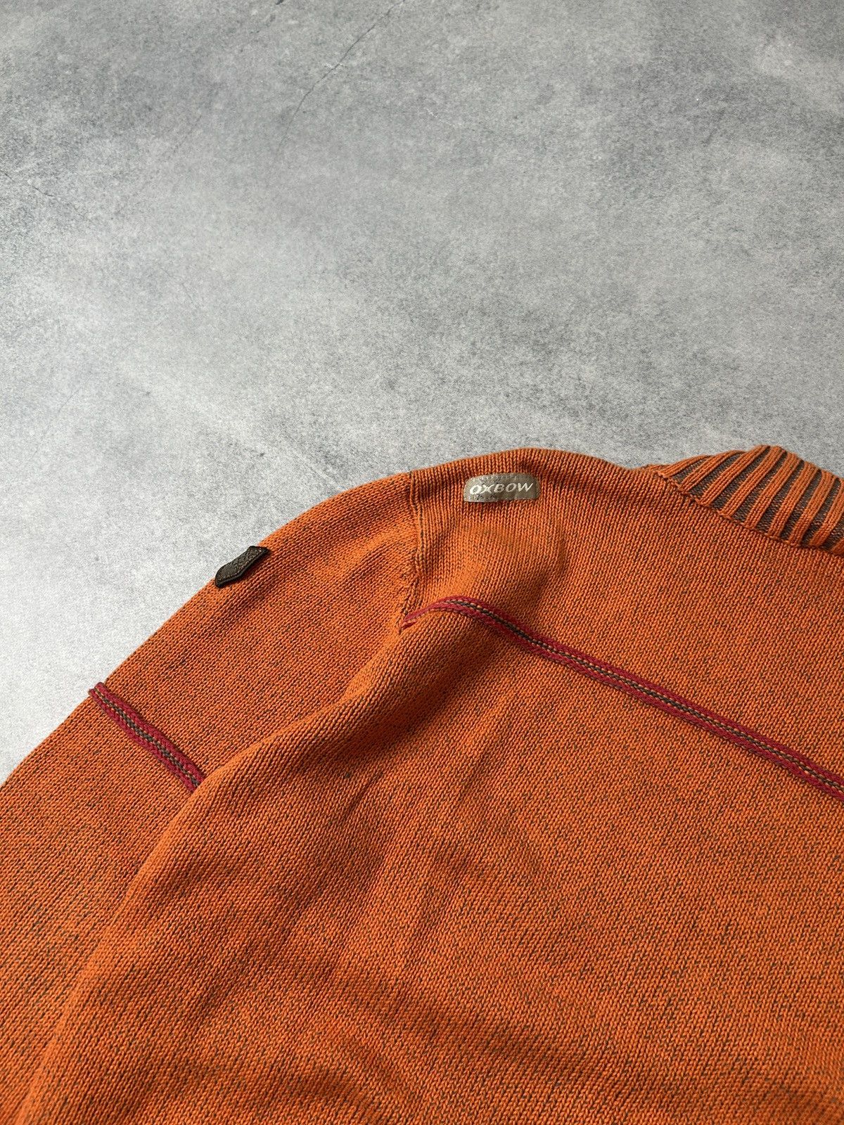 Oxbow Vintage Oxbow big logo orange knit-sweatshirt mens Size US M / EU 48-50 / 2 - 7 Thumbnail