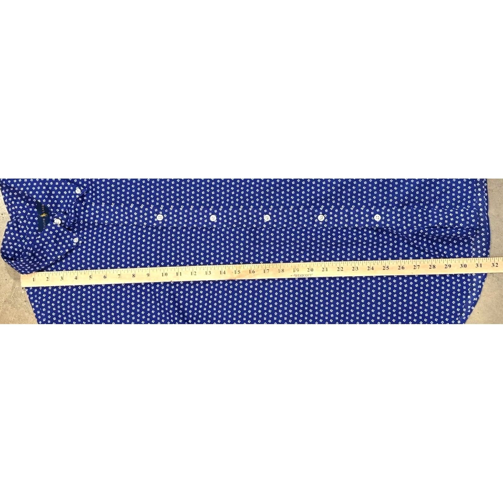 Ralph Lauren Ralph Lauren Button-Down Shirt Men’s XL Blue Micro Print Lightweight Geometric Casual Long Sleeve Button Up, Regular Size, Cotton, Preppy Size US XL / EU 56 / 4 - 8 Thumbnail