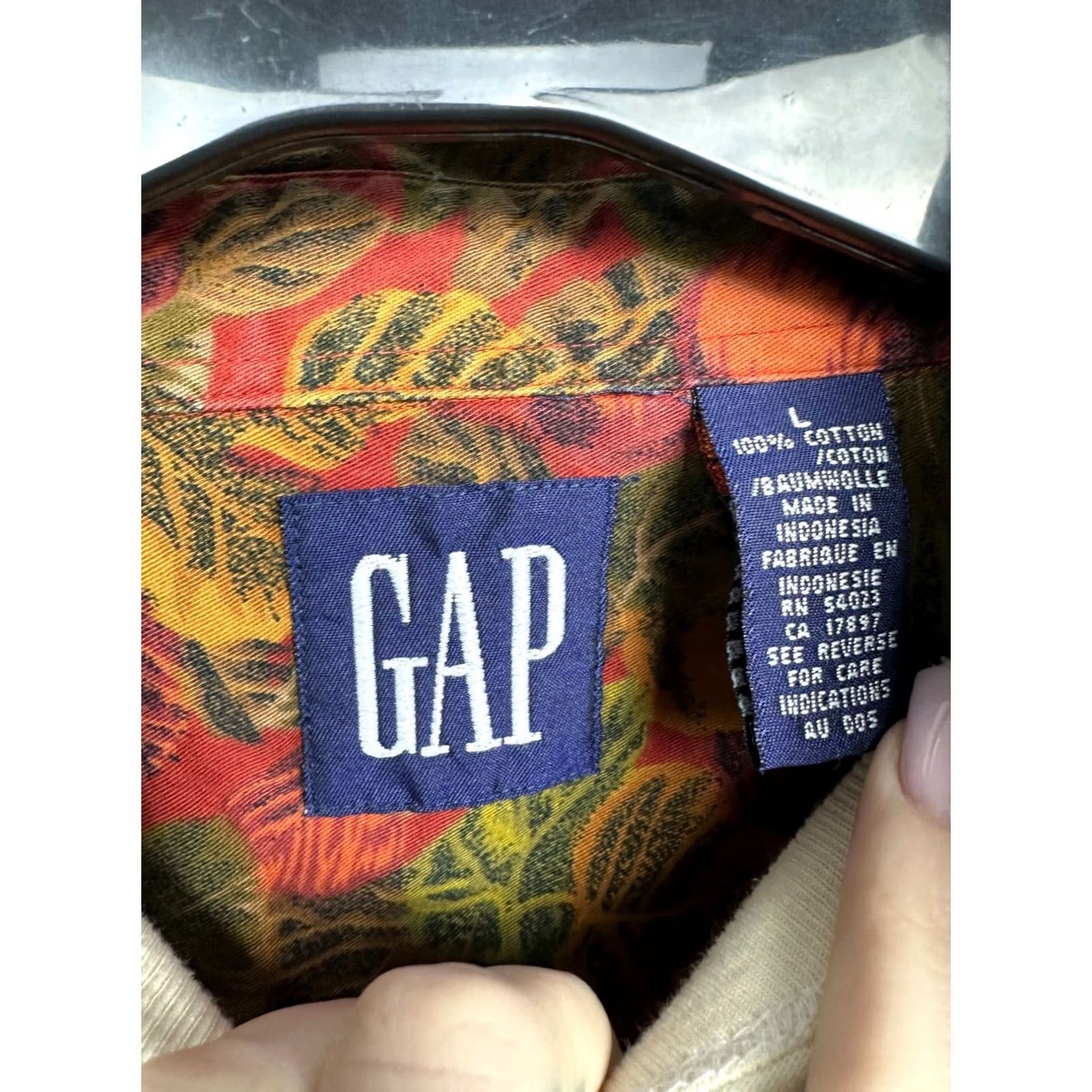 Gap Gap Vintage Mens Flannel Shirt Floral Print Size L Size US L / EU 52-54 / 3 - 3 Thumbnail
