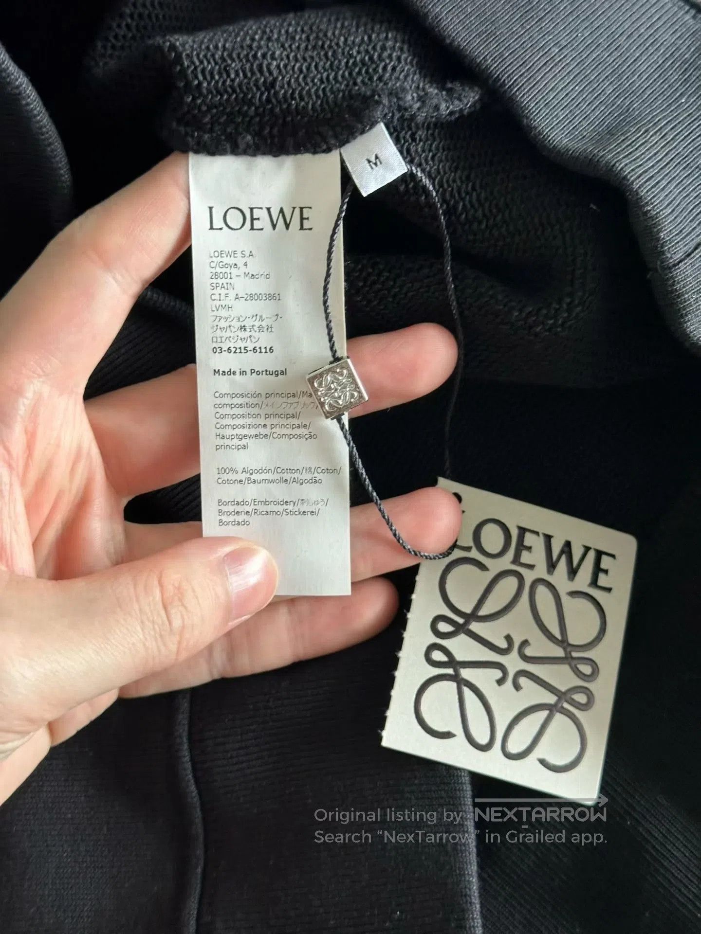Loewe Loewe Black embroidered logo hoodie| Size M / US 6-8 / IT 42-44 - 4 Thumbnail