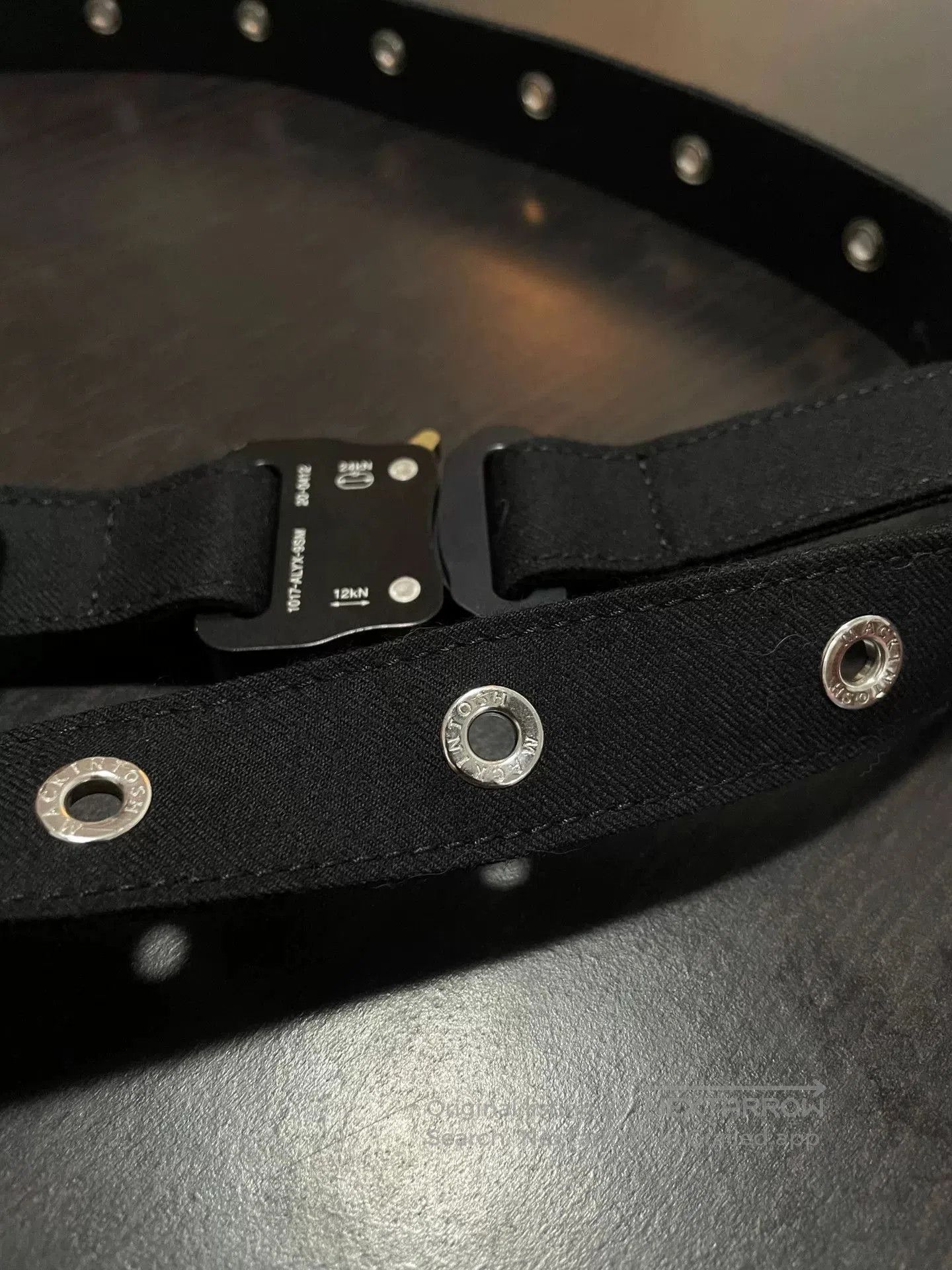 1017 ALYX 9SM black long belt with studs and buckle. Size ONE SIZE - 2 Thumbnail