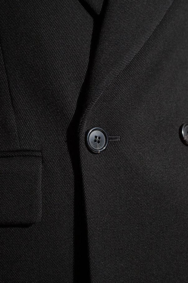 Saint Laurent Paris o1b1hav110724 Double-Breasted Jacket in Wool in Black Size S / US 4 / IT 40 - 5 Thumbnail