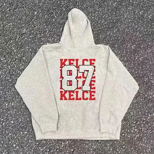 VIBE Hip Hop Letter 87 Digital Print Casual XL Hooded Sweatshirt Size US XL / EU 56 / 4 - 1 Thumbnail