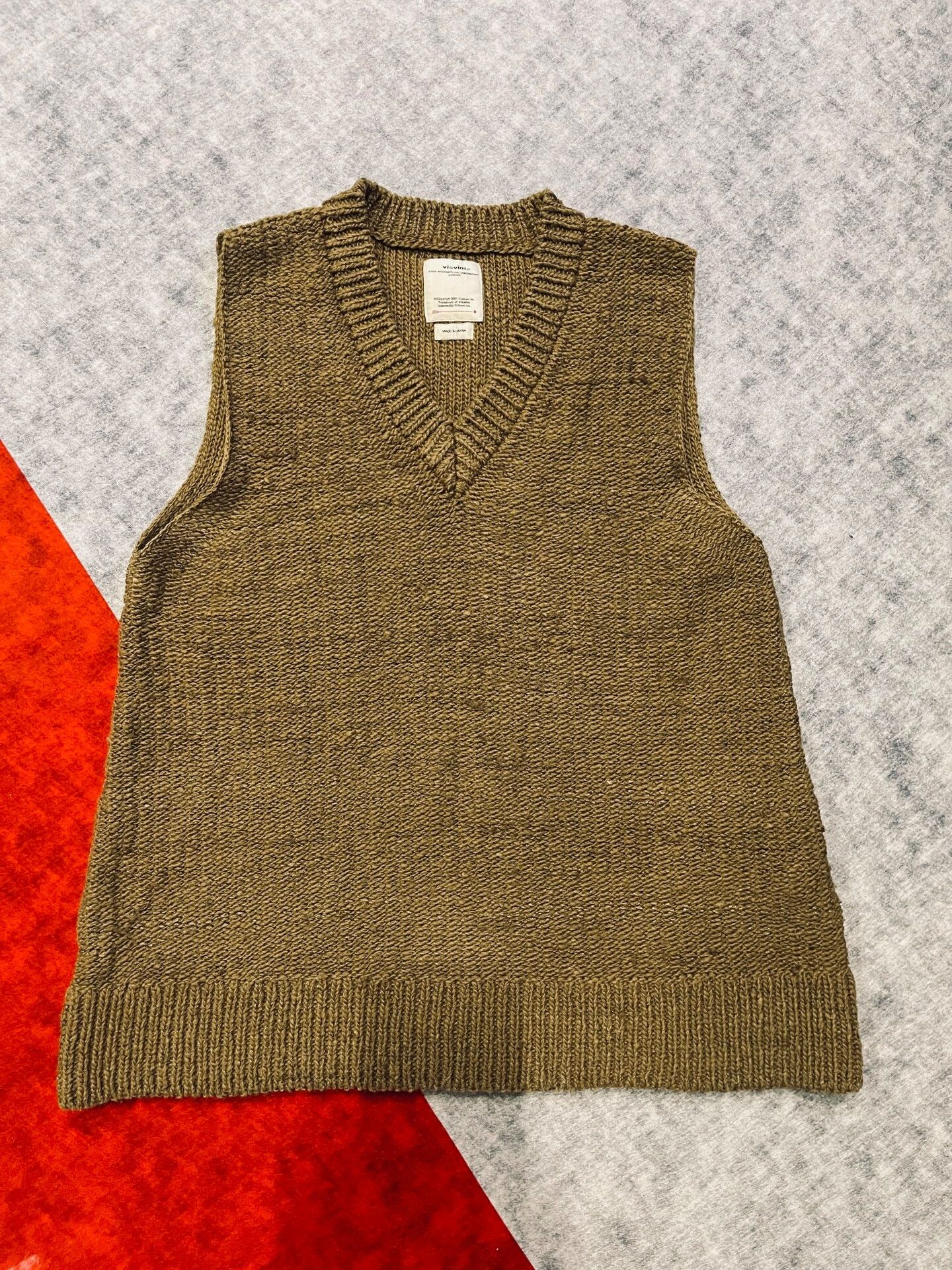 Visvim Tussar V-Neck Wool Blend Vest