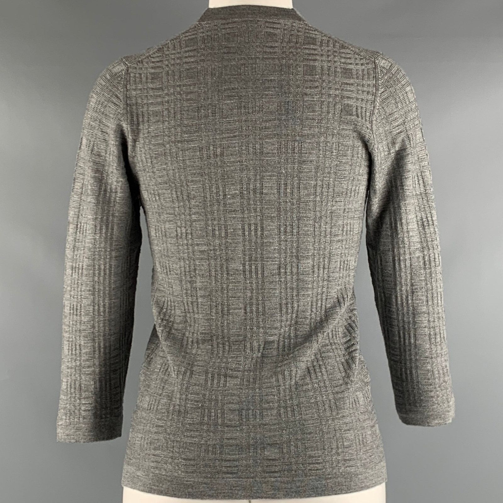 Other MARLOWE S Grey Black Cashmere Silk Beaded V Neck Casual Top Size S / US 4 / IT 40 - 4 Thumbnail