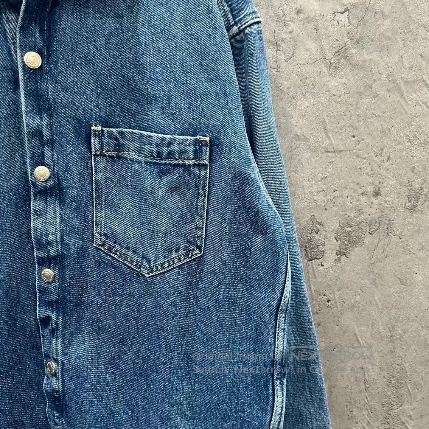 AMI Ami Washed distressed denim jacket| Size US S / EU 44-46 / 1 - 4 Thumbnail