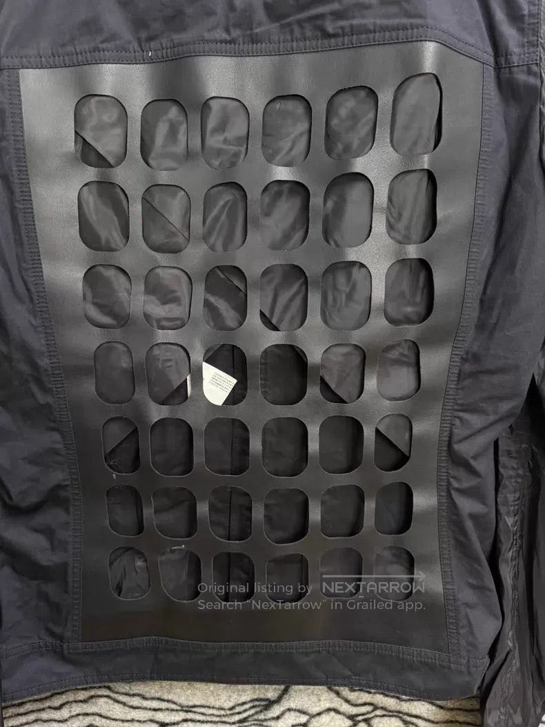 Rick Owens Rick Owens Grid leather paneled collarless jacket Size US L / EU 52-54 / 3 - 5 Thumbnail