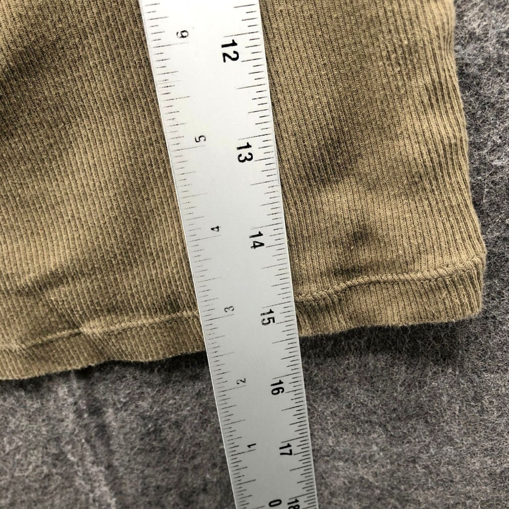 Uniqlo Uniqlo Ribbed Henley Cropped Tank Top Womens M Olive Green Scoop Neck Size M / US 6-8 / IT 42-44 - 6 Thumbnail