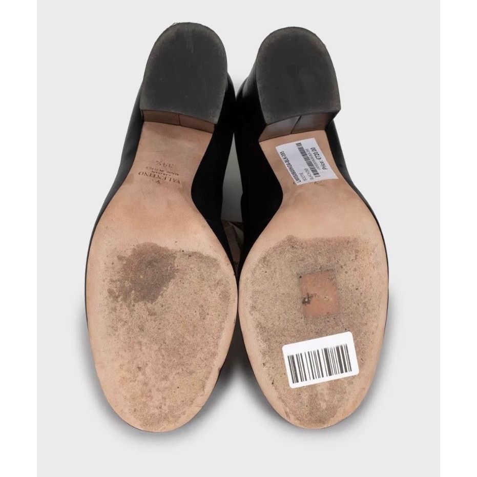 Valentino Valentino Black Leather Lace-Up Ankle Boots - Size 39.5 Size US 9.5 / IT 39.5 - 5 Thumbnail
