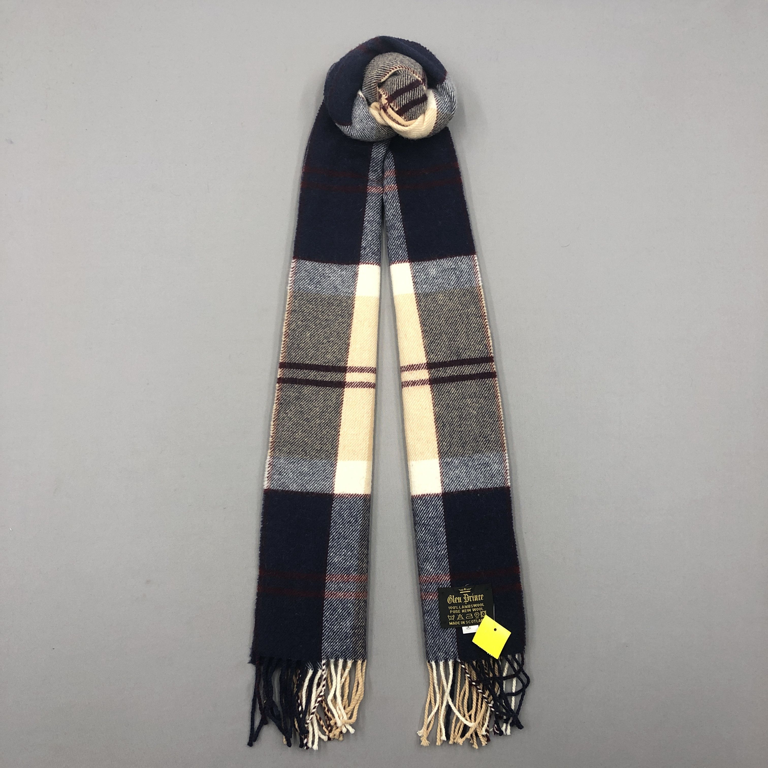 Vintage Vintage Glen Prince Scarf Muffler Wool Cashmere Scarves Size ONE SIZE - 3 Thumbnail