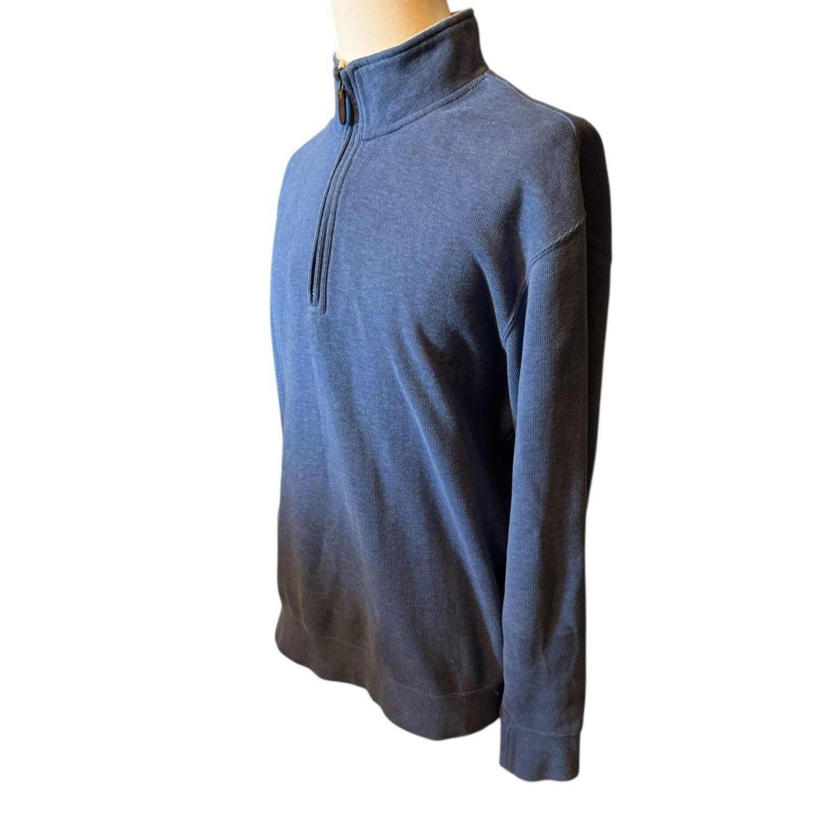 Orvis Orvis Blue Quarter Zip Pullover Sweater Men's Size Medium Size US M / EU 48-50 / 2 - 2 Thumbnail