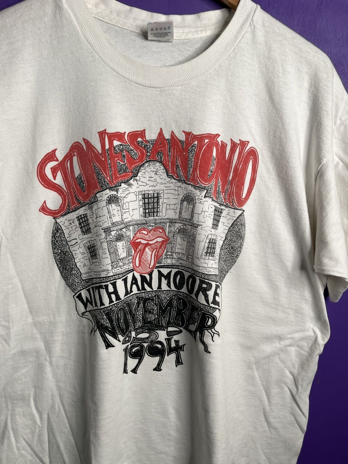 Band Tees × Vintage Vintage 1994 Rolling Stones with Ian Moore the Alamo t-shirt Size US XL / EU 56 / 4 - 3 Thumbnail