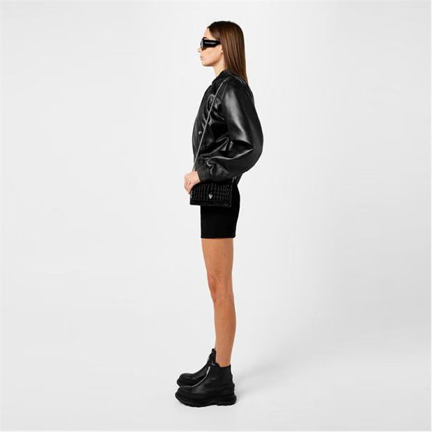 Alexander McQueen o1g2r1mq0824 Leather Bomber Jackets in Black Size S / US 4 / IT 40 - 5 Thumbnail