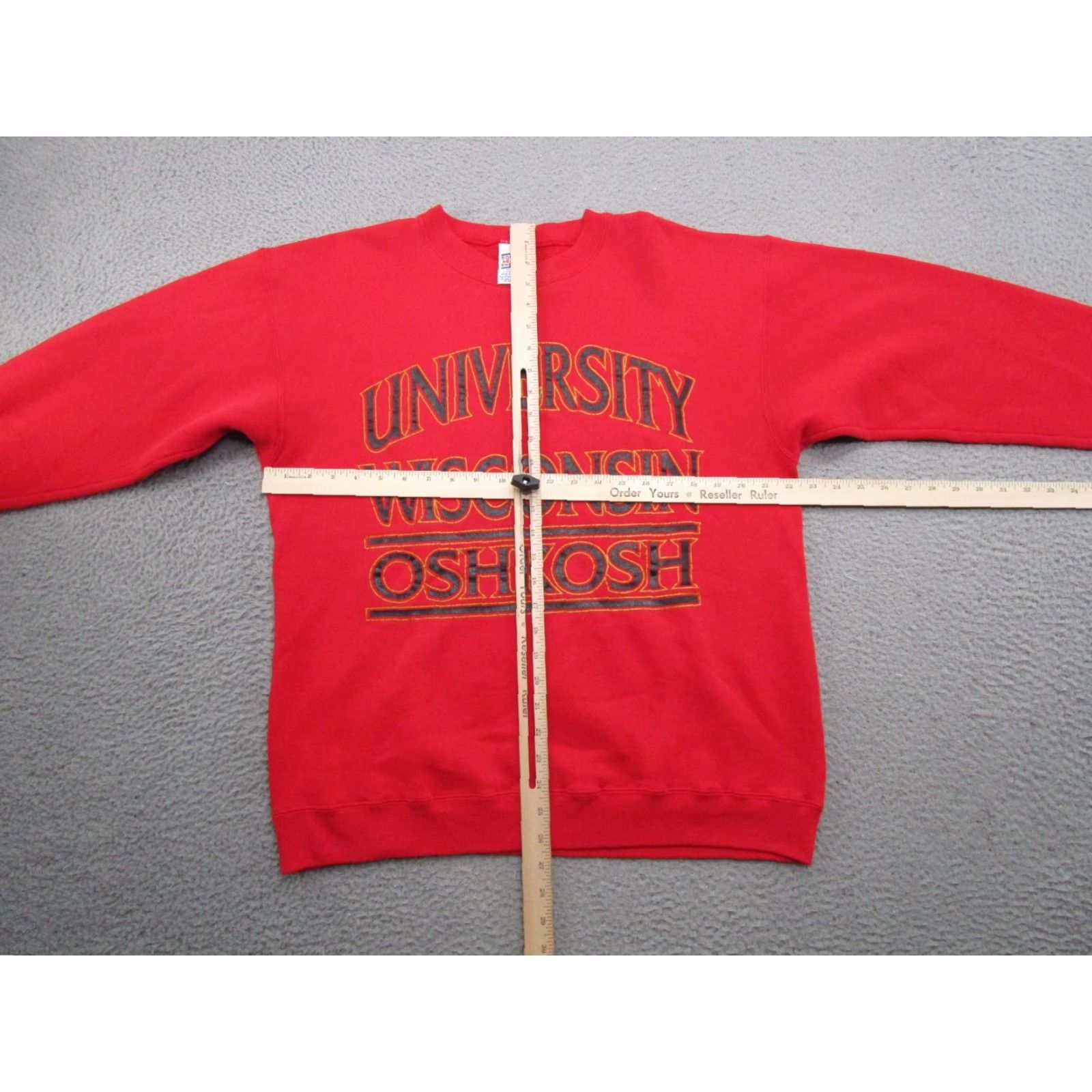 Soffe VINTAGE Wisconsin Oshkosh Spell Out Red Sweatshirt Mens L Size US L / EU 52-54 / 3 - 5 Thumbnail