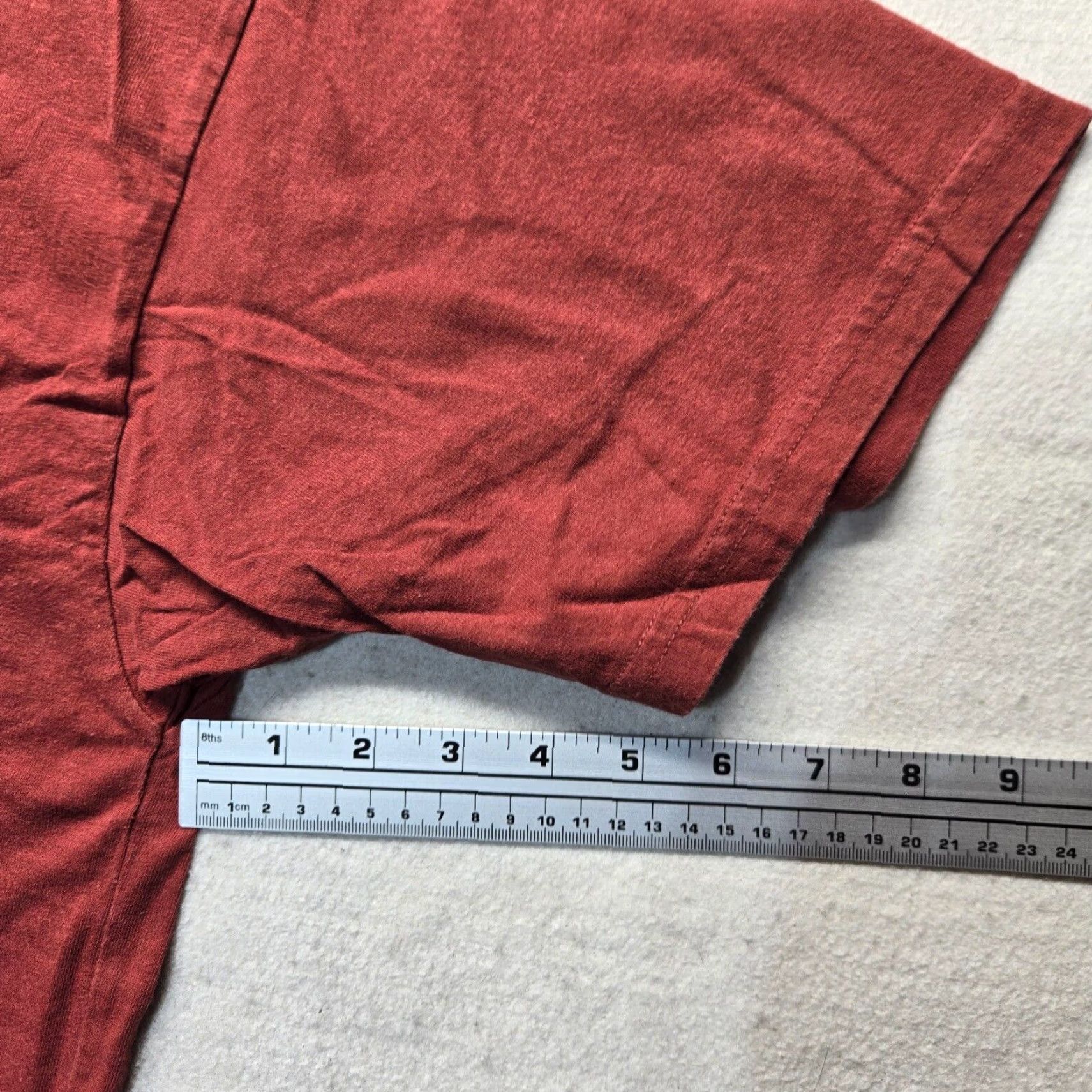 Vintage VINTAGE RedHead Men's T-Shirt 2XL Cotton Solid Red Casual Tee 90s Size US XXL / EU 58 / 5 - 4 Thumbnail
