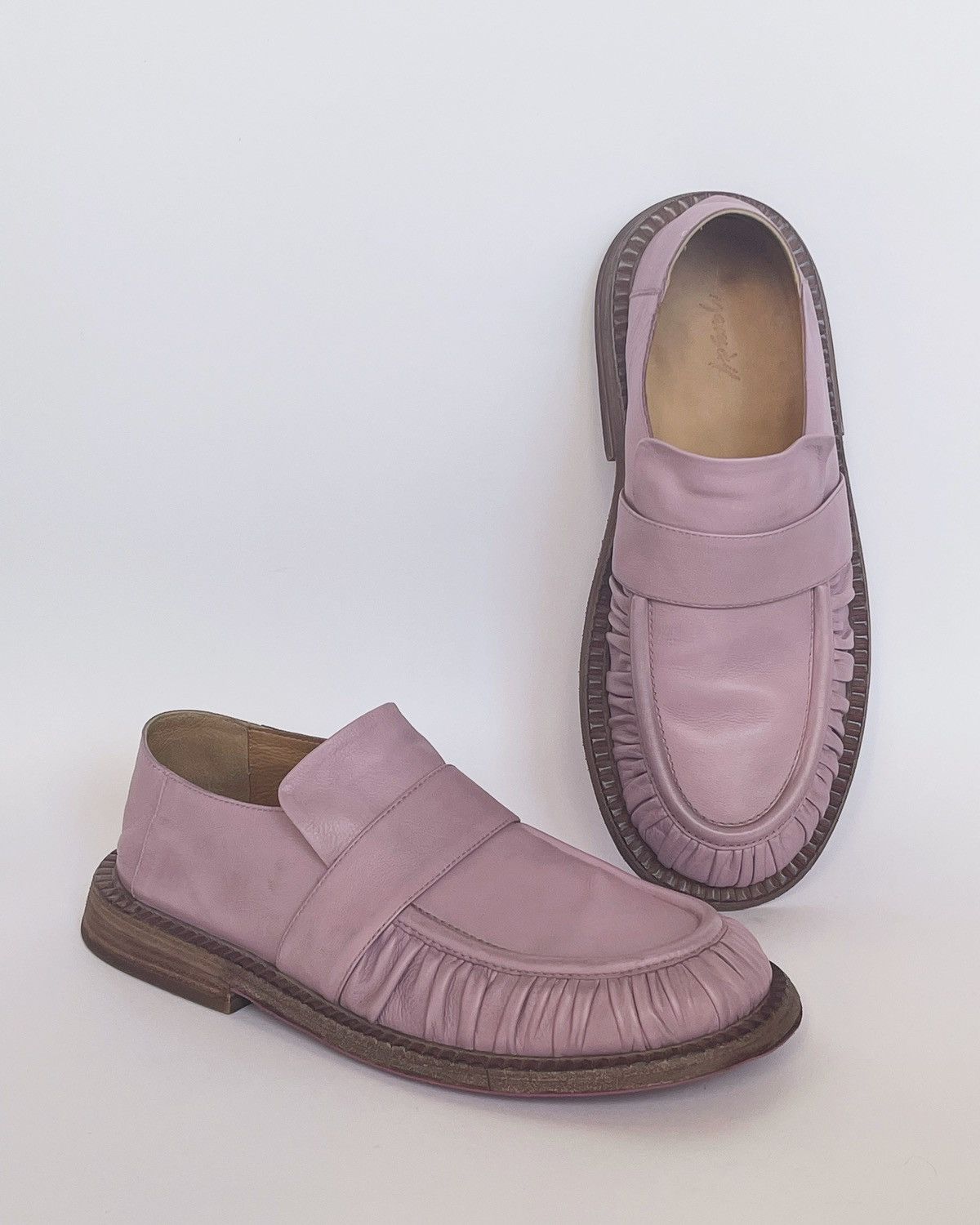 image of Bottega Veneta x Marsell Moccasin Shoes in Purple, Men's (Size 8)