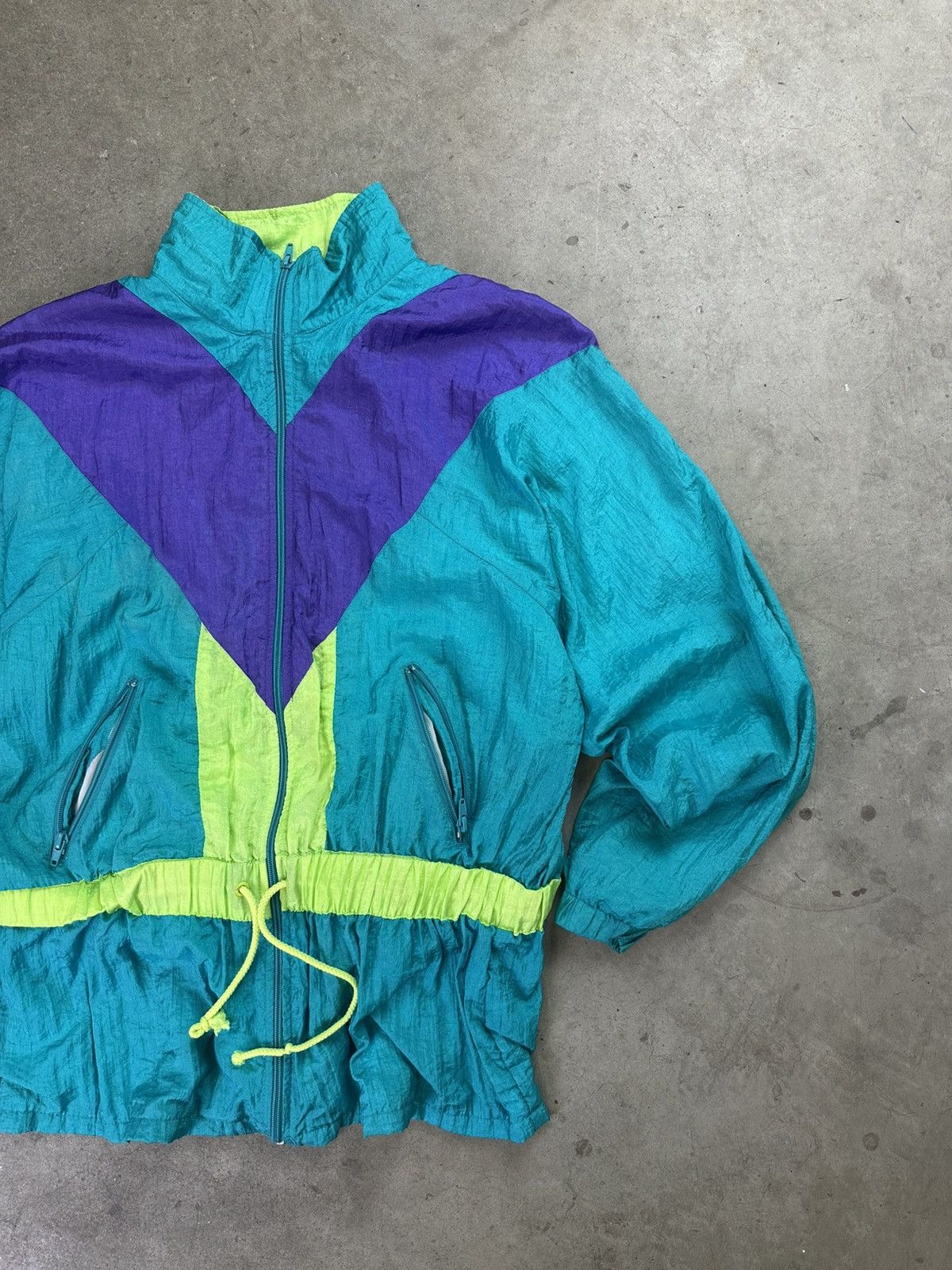 Vintage Vintage Sunset Neon Windbreaker WMNS Large 90s Size L / US 10 / IT 46 - 2 Thumbnail