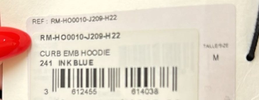 Lanvin o1w1db10724 Curb Embroidered Hoodie in Ink Blue Size US M / EU 48-50 / 2 - 6 Thumbnail