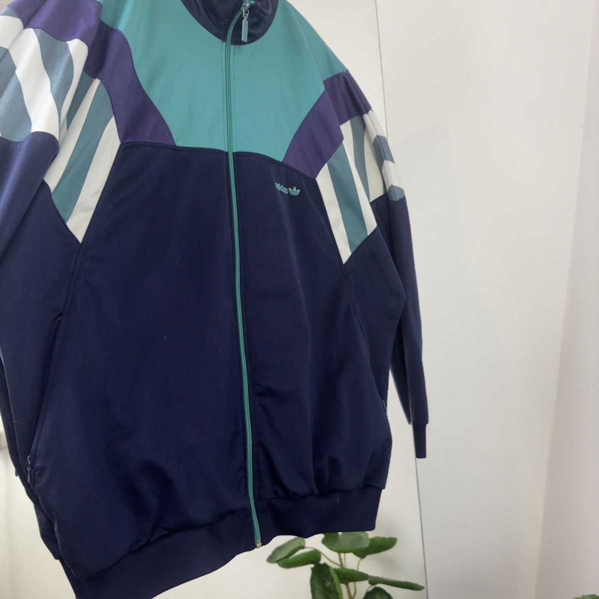 Adidas 90s Adidas Vintage Full Striped Rare Zip Vtg Boxy Fit Size US XL / EU 56 / 4 - 7 Thumbnail