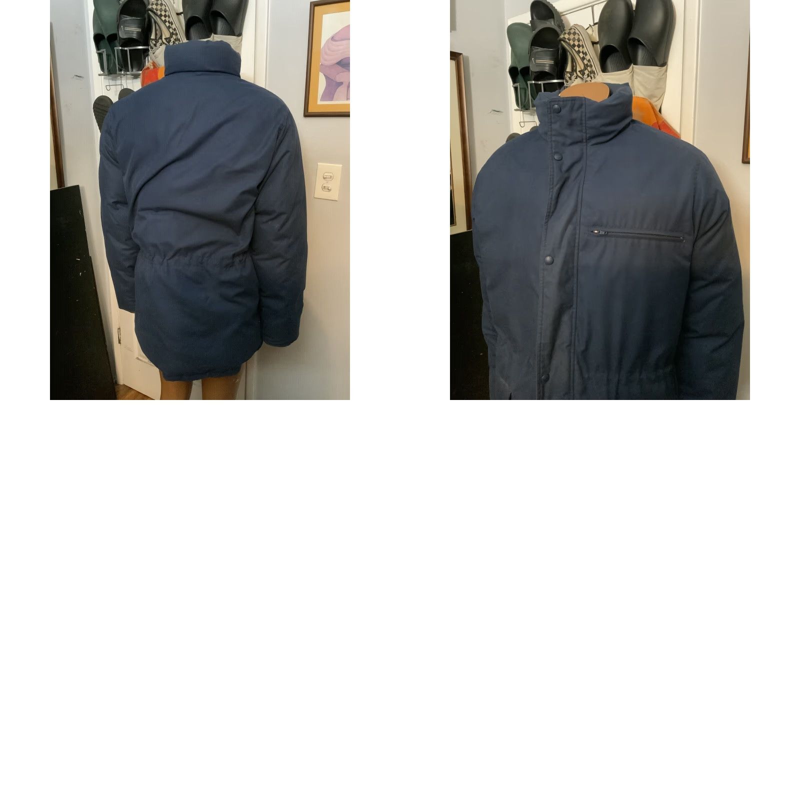 Eddie Bauer VINTAGE Eddie Bauer Goose Down Quilted Lined Navy Puffer Full Zip Jacket Sz. M Mens Blue Down Quilted Puffer Jacket 52x34x27 Size US M / EU 48-50 / 2 - 9 Thumbnail