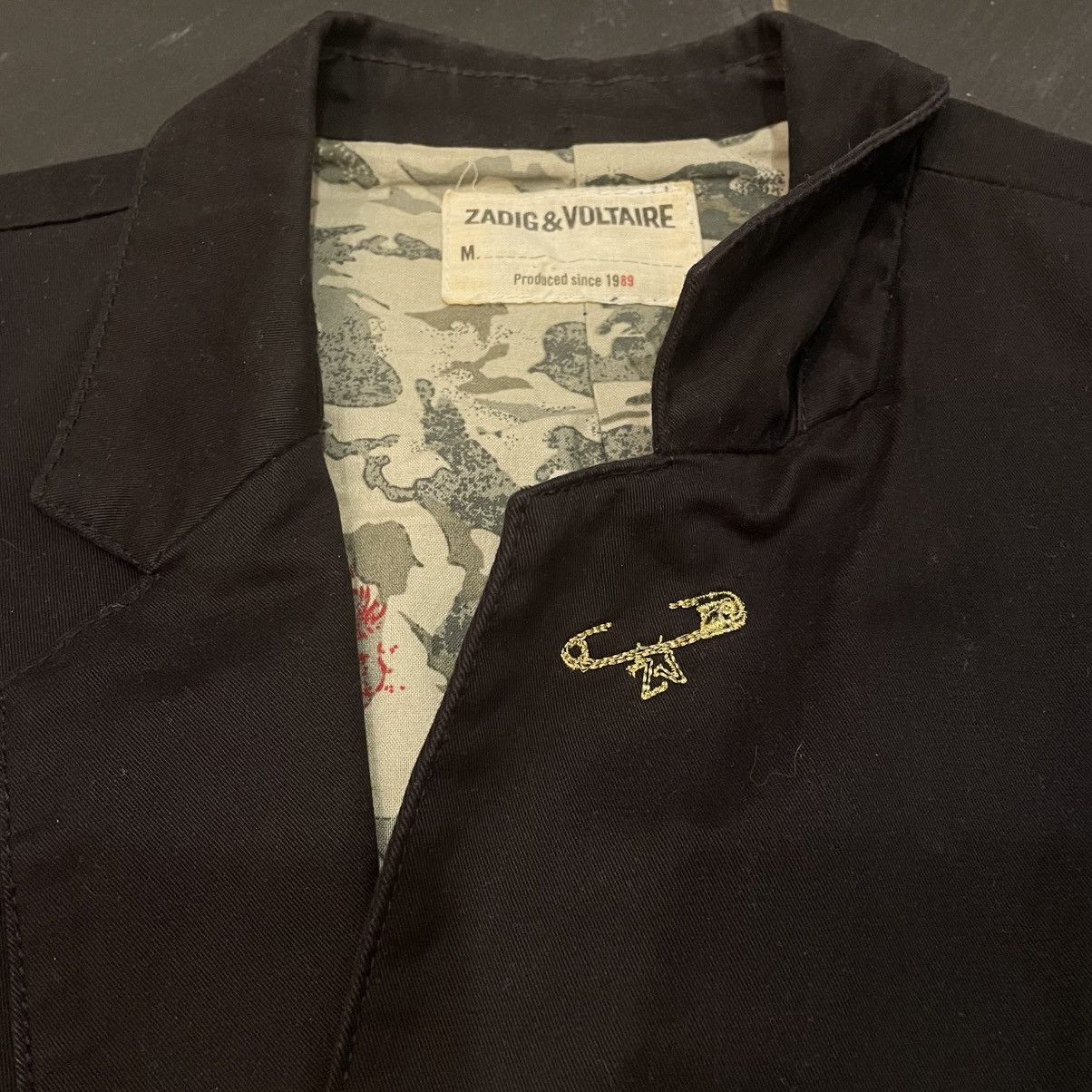 Zadig & Voltaire Cotton Slim Tailored Blazer with Details Size 40R - 2 Thumbnail