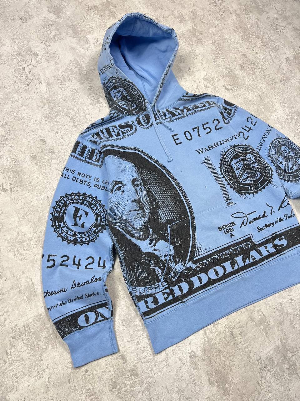 Supreme Supreme Benjamin Franklin 100 Dollar Bill Hoodie Size US L / EU 52-54 / 3 - 4 Thumbnail