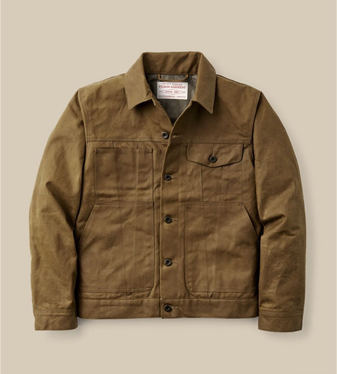 Filson USA Filson Tin Cloth Short Lined Cruiser Jacket MEDIUM Size US M / EU 48-50 / 2 - 9 Thumbnail