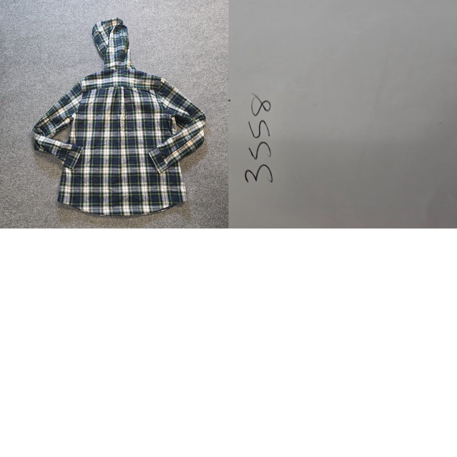 Vintage LL Bean Top Womens M Green Scotch Plaid Flannel Relaxed Full Zip Hoodie Shirt Size M / US 6-8 / IT 42-44 - 8 Thumbnail