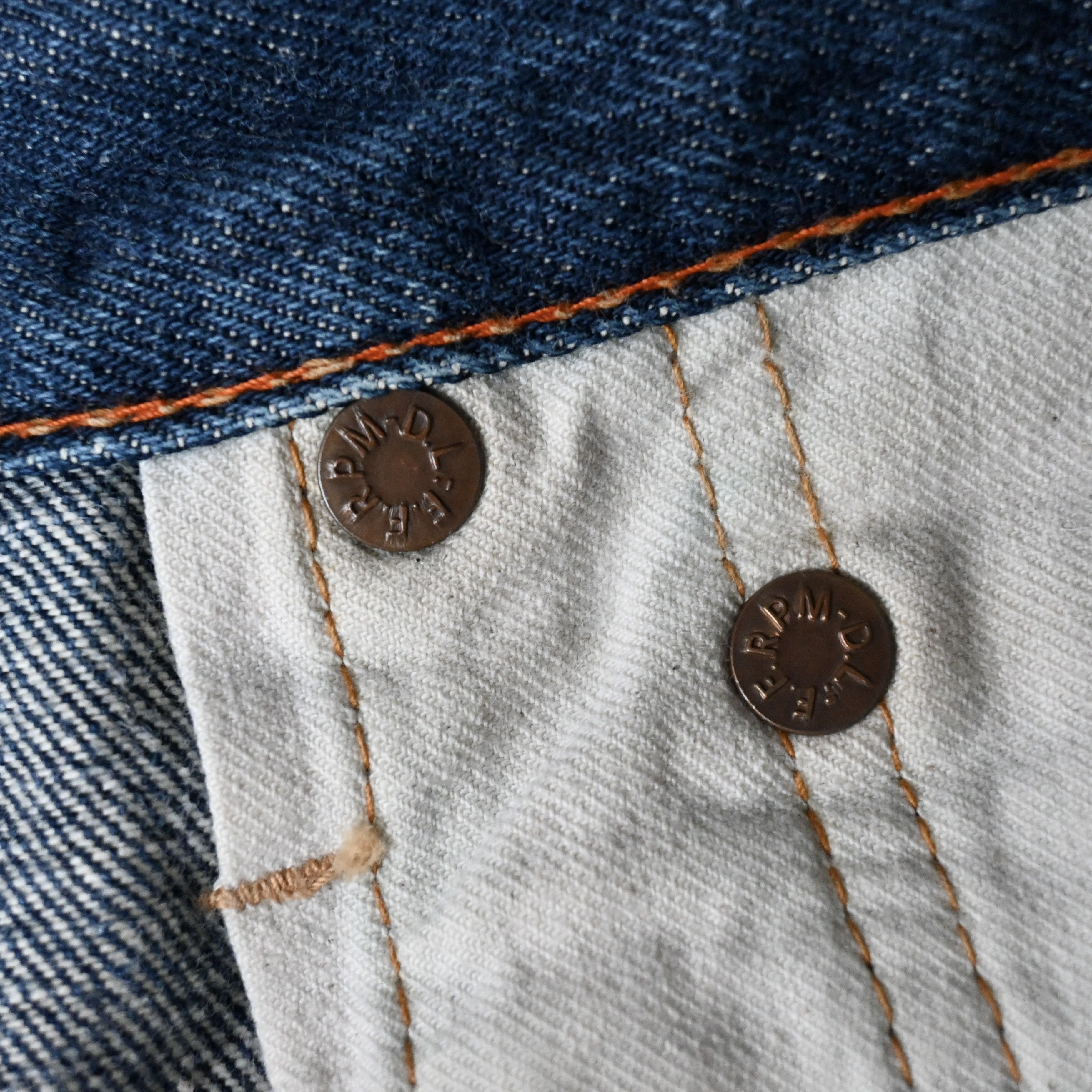 45rpm VTG 1990s 45rpm selvedged indigo denim jeans, made in Japan Size US 32 / EU 48 - 15 Thumbnail