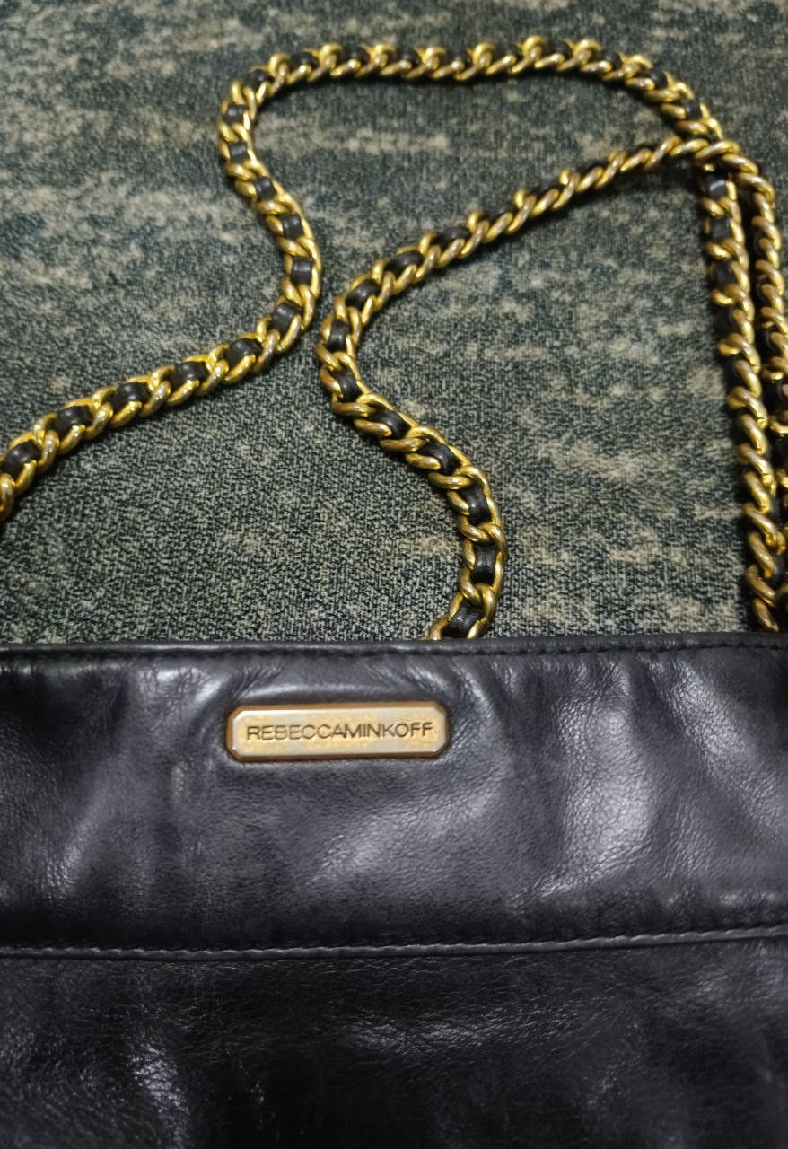 Designer × Leather REBECCA MINKOFF LEATHER CHAIN 2WAYS BAG Size ONE SIZE - 6 Thumbnail