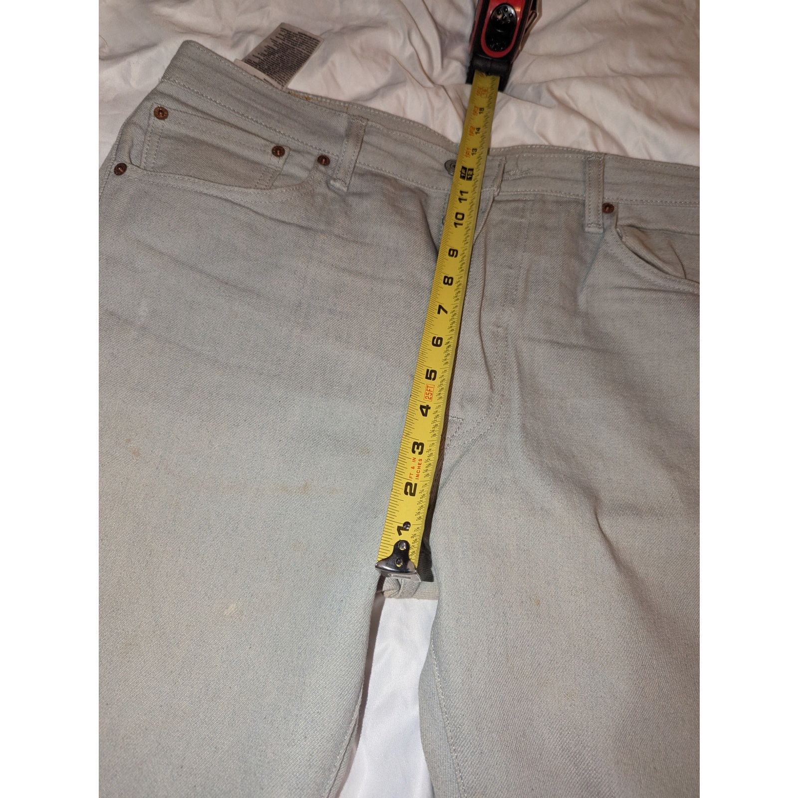 Evisu × Levi's × Seven 7 Levi's 501 Shrink to Fit Raw Denim Jeans 34-32 Light Gray Size US 34 / EU 50 - 12 Thumbnail