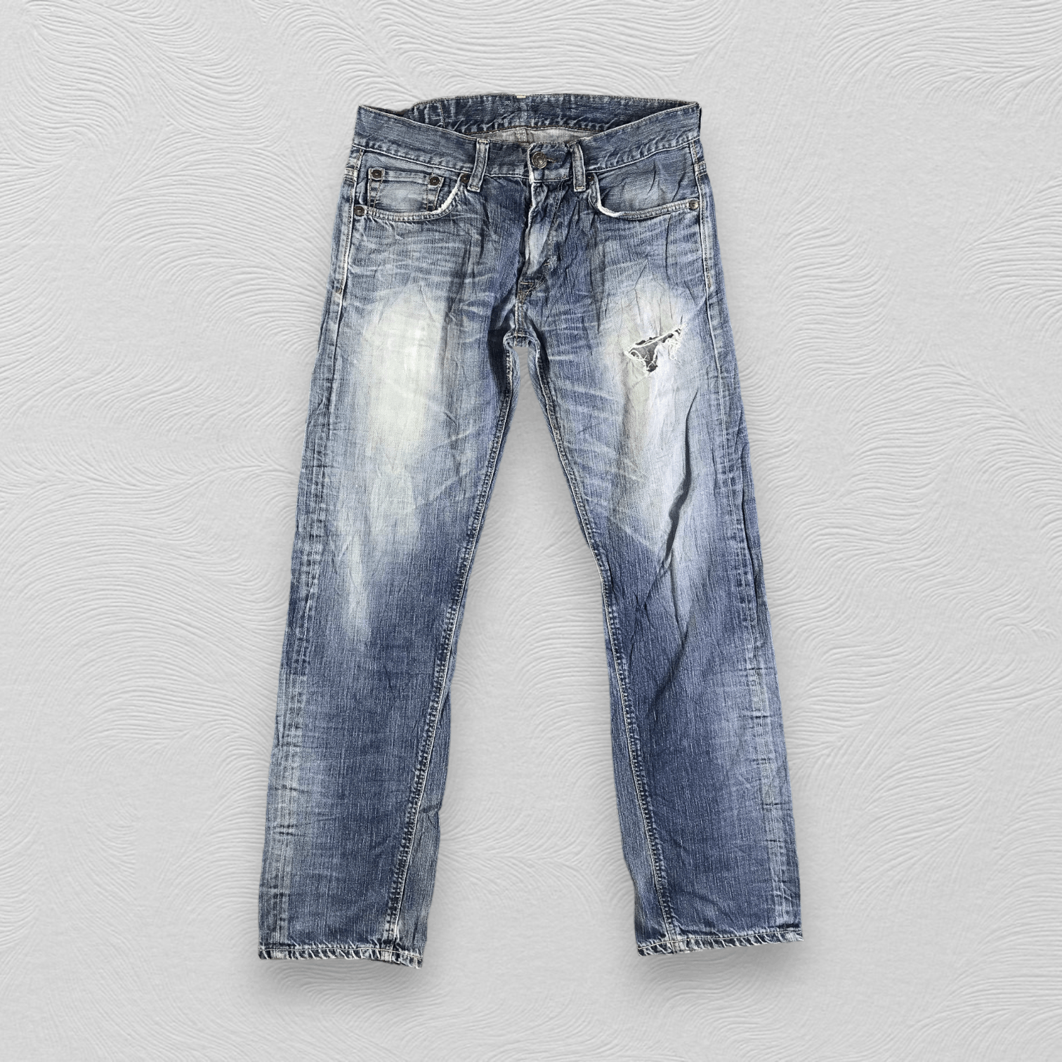 Edwin Vintage Edwin Blue Trip Jeans Distress Denim KJ3081 Size US 32 / EU 48 - 1 Thumbnail