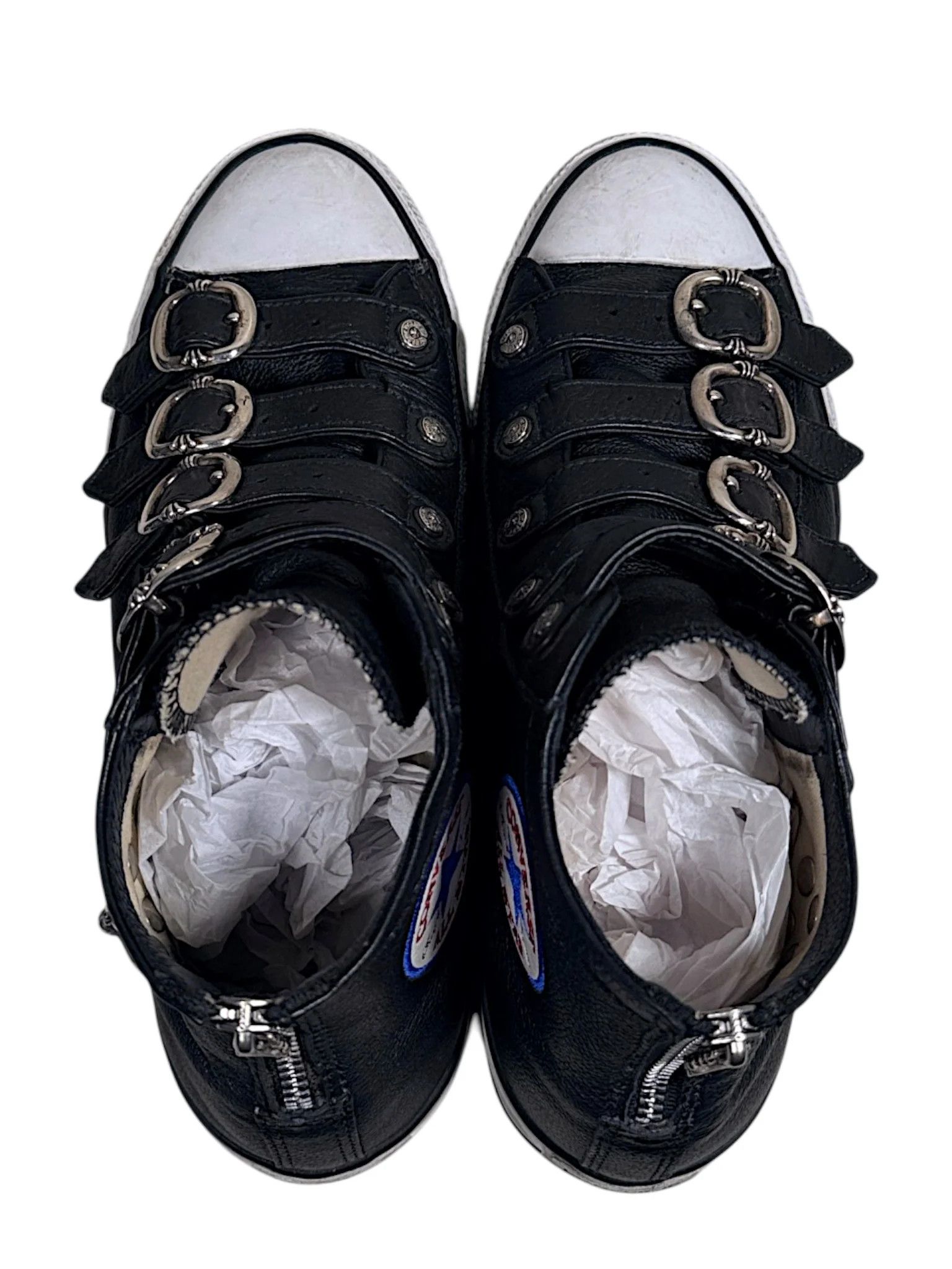 Chrome Hearts Gunslinger Buckle Leather Converse Black Size US 9 / EU 42 - 8 Thumbnail