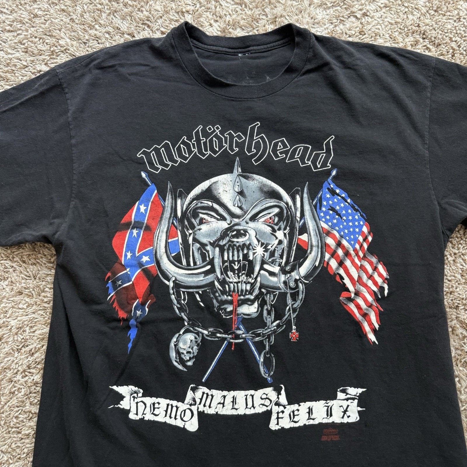 Vintage Vintage 1991 MotorHead Black Tour T-Shirt Band Tee Size L Size US L / EU 52-54 / 3 - 6 Thumbnail