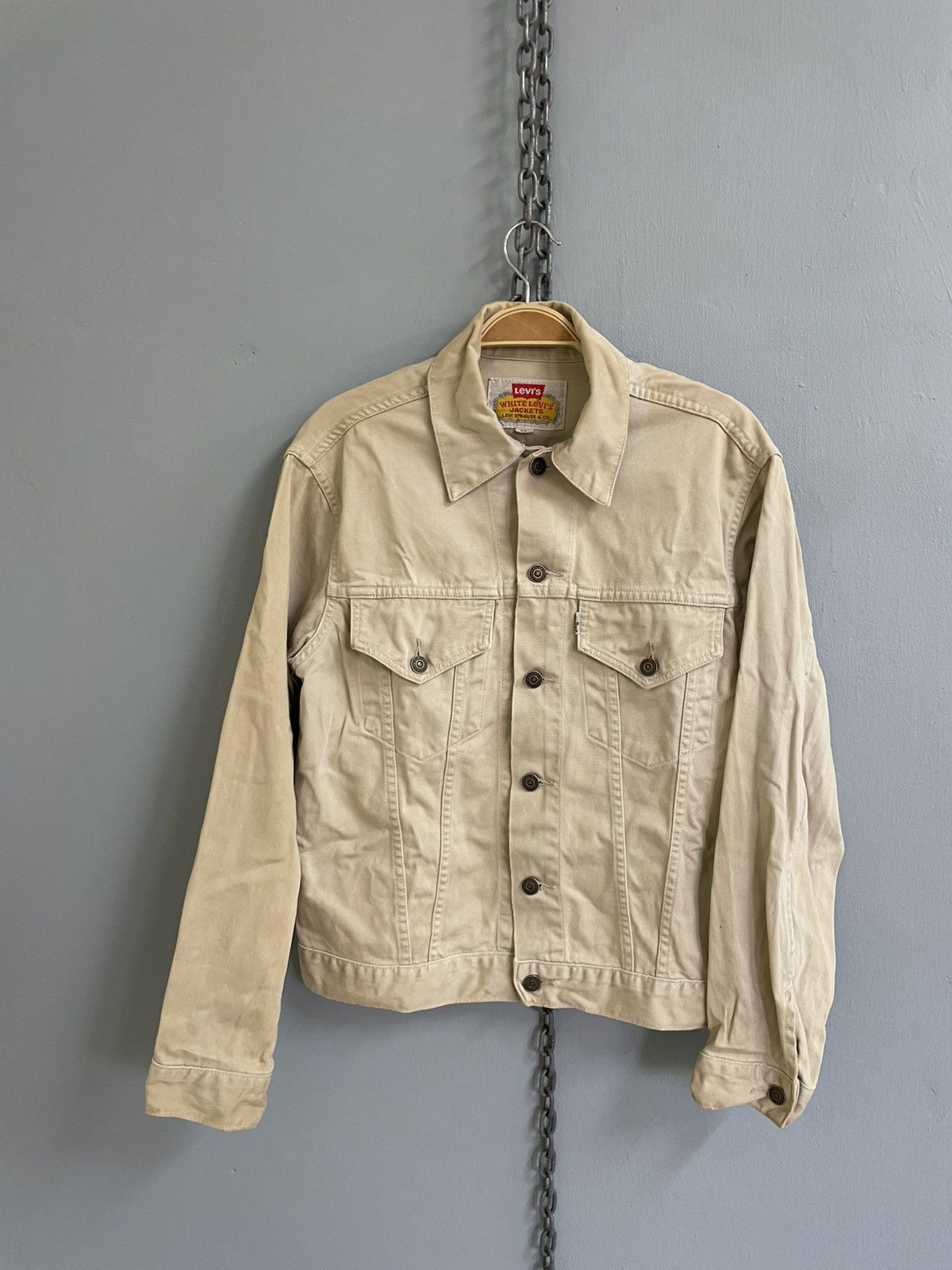 Levi's Vintage 90s White Levi’s Jackets tracker jacket Size US M / EU 48-50 / 2 - 1 Thumbnail