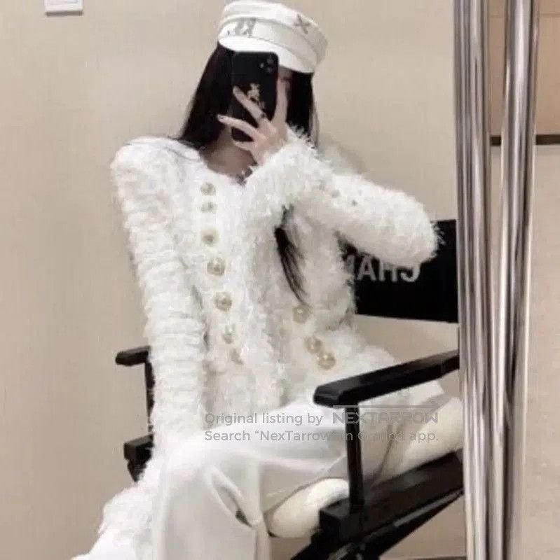 Balmain Balmain Women's White Cardigan in Size S . Size S / US 4 / IT 40 - 5 Thumbnail