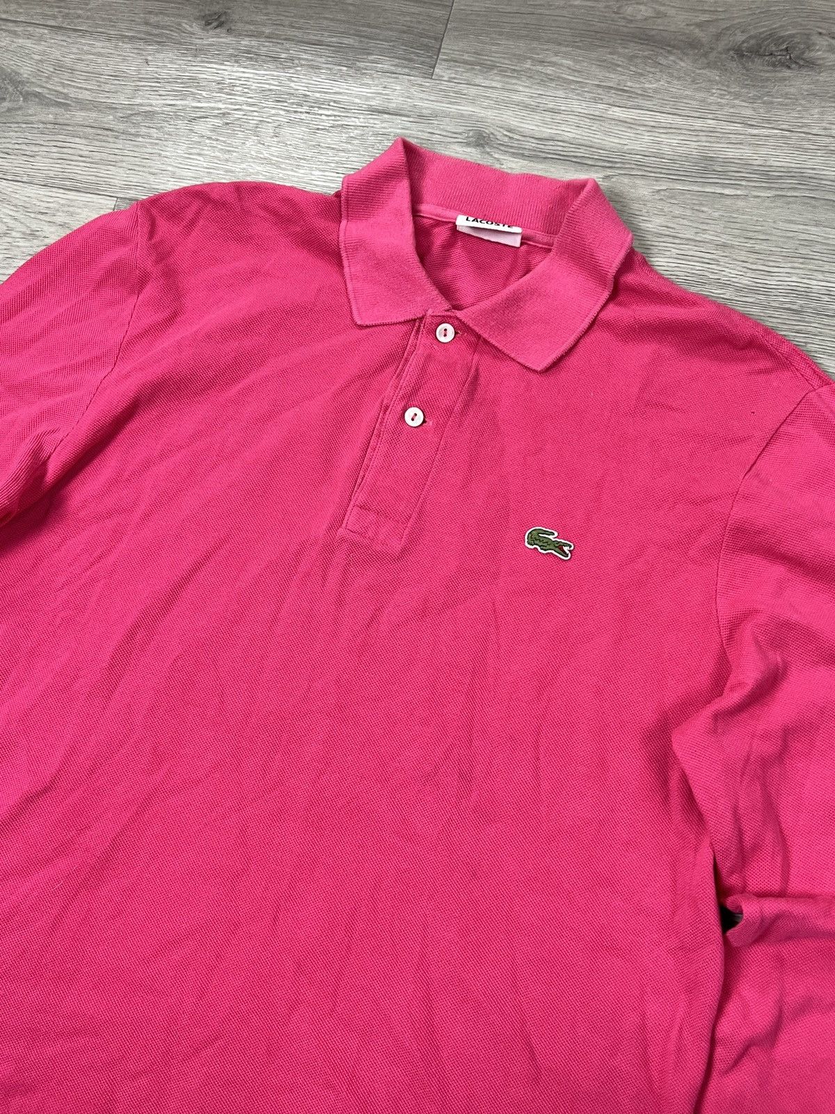 Lacoste Vintage Lacoste men’s long sleeve polo shirt pink size 4 M Size US M / EU 48-50 / 2 - 2 Thumbnail