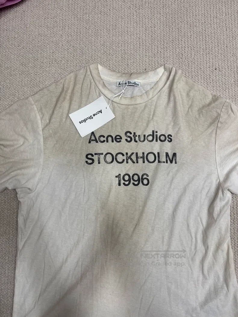 Acne Studios Acne Studios 1996 White Mud Dyed Short Sleeve Size S / US 4 / IT 40 - 1 Thumbnail