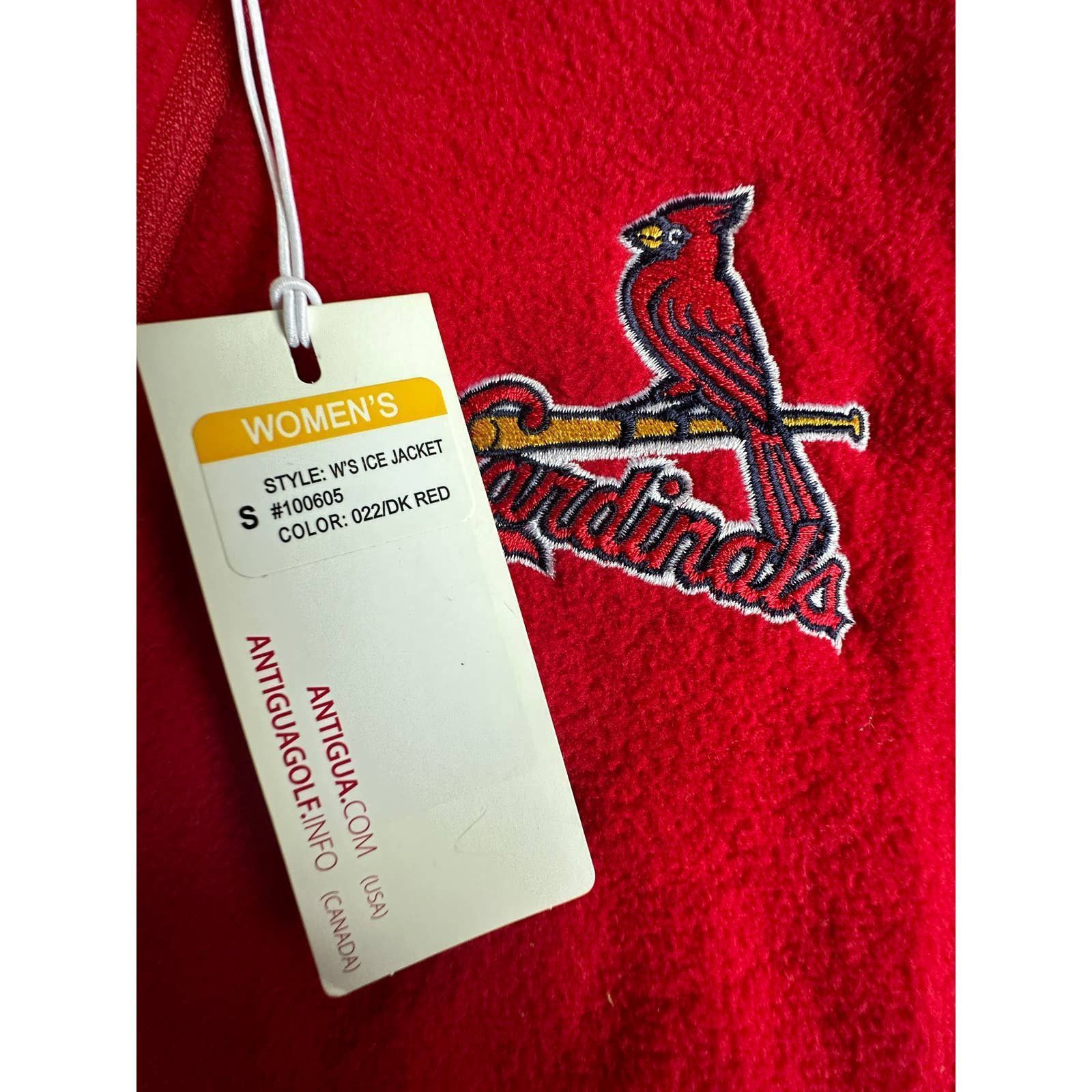Antigua Antigua Ice Red fleece Jacket Cardinals MLB women size S Size S / US 4 / IT 40 - 3 Thumbnail
