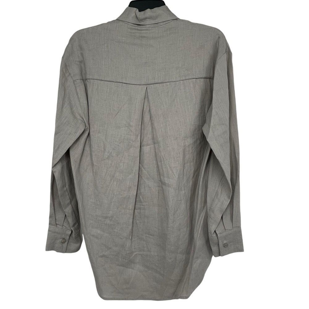 Enza Costa ENZA COSTA FRENCH LINEN BUTTON DOWN SHIRT IN MIST Size XS / US 0-2 / IT 36-38 - 10 Thumbnail