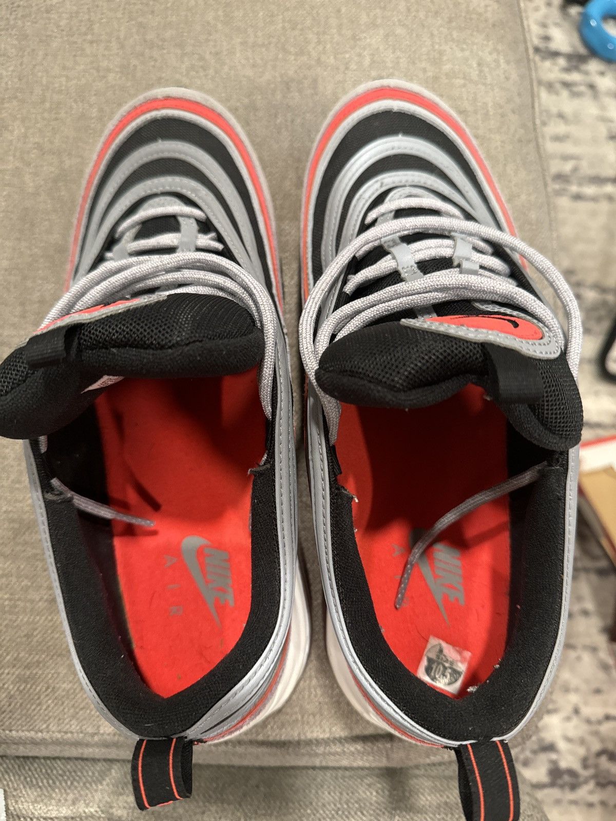 Nike Nike air max 97 Wolf Grey/radiant red-black size 10.5 Size US 10.5 / EU 43-44 - 6 Thumbnail