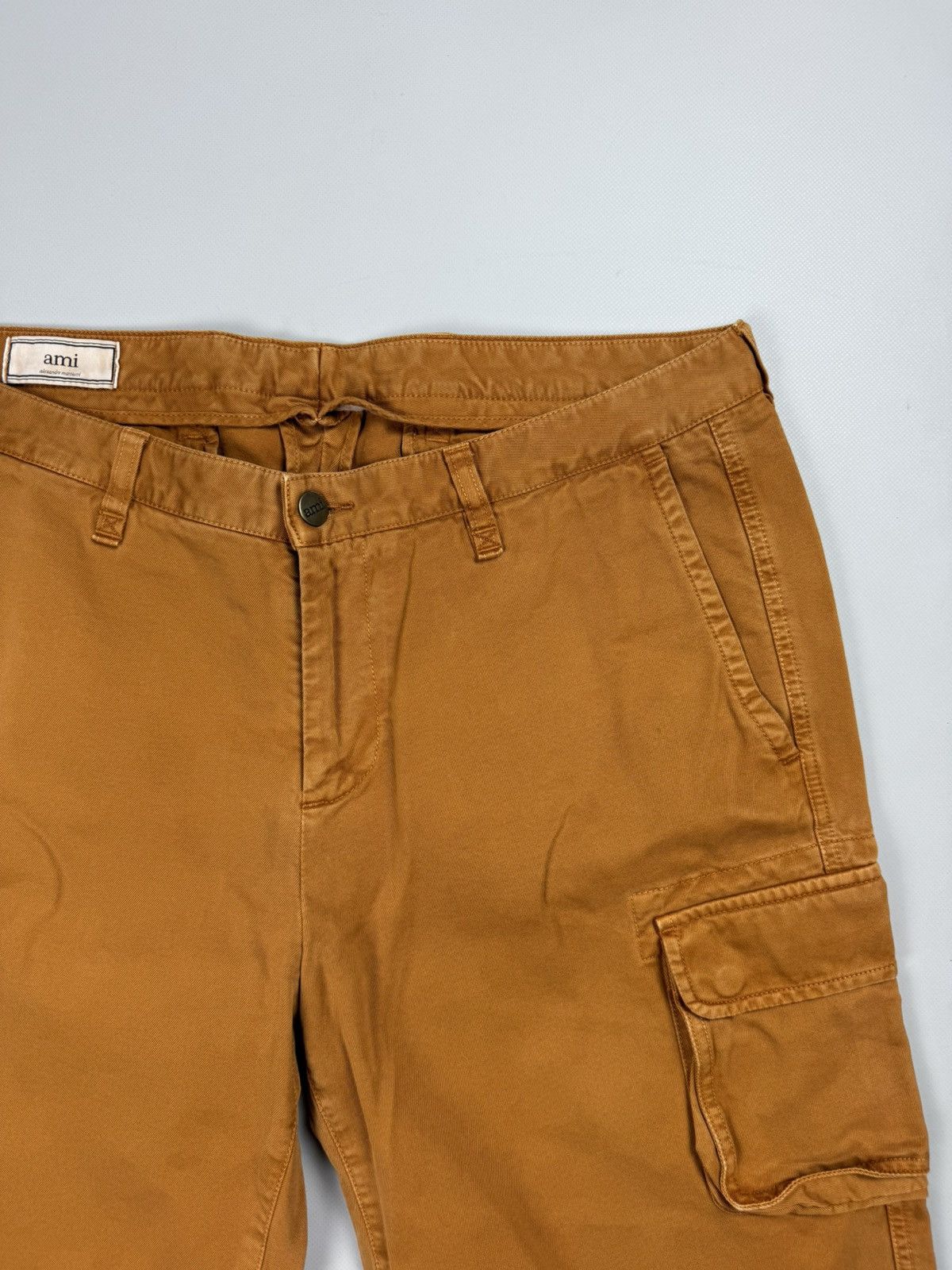 Designer Ami Alexandre Mattiussi Men’s Garment Dyed Cargo Shorts Size US 34 / EU 50 - 7 Thumbnail