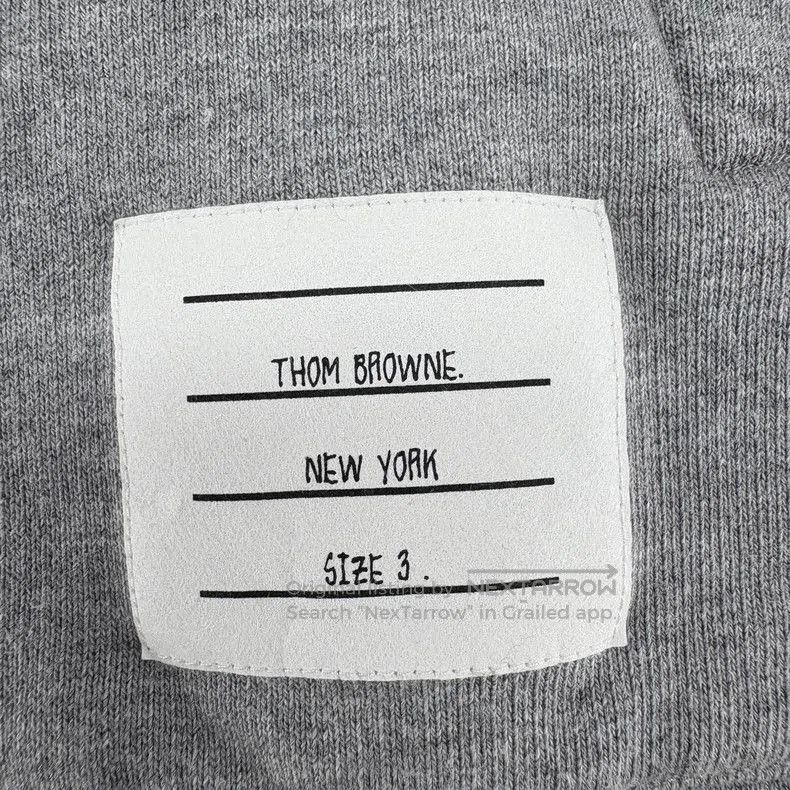 Thom Browne Thom Browne Gray Zip Hoodie with Stripes. Size US S / EU 44-46 / 1 - 7 Thumbnail