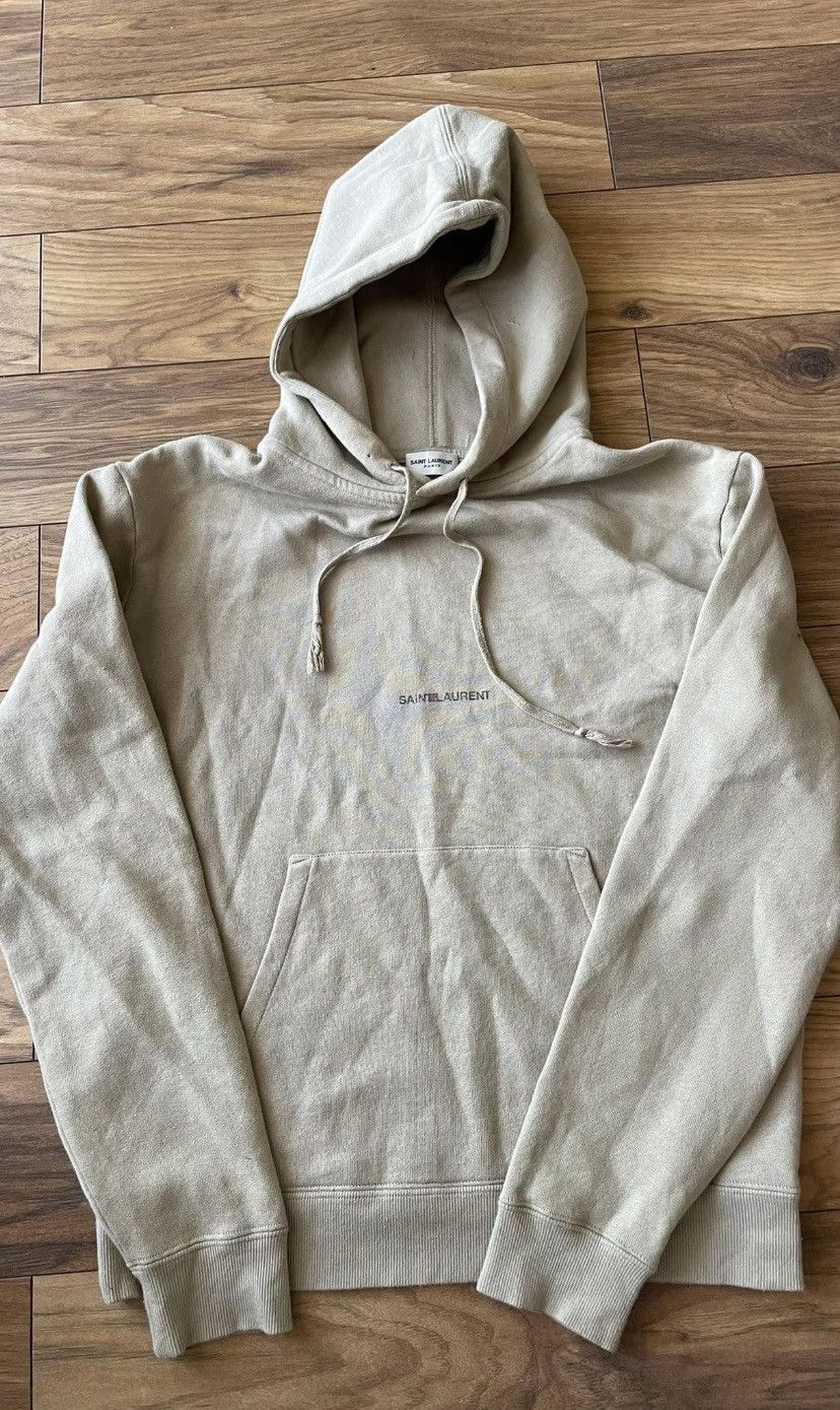 image of Saint Laurent Paris Saint Laurent Center Logo Hoodie, Men's (Size Small)