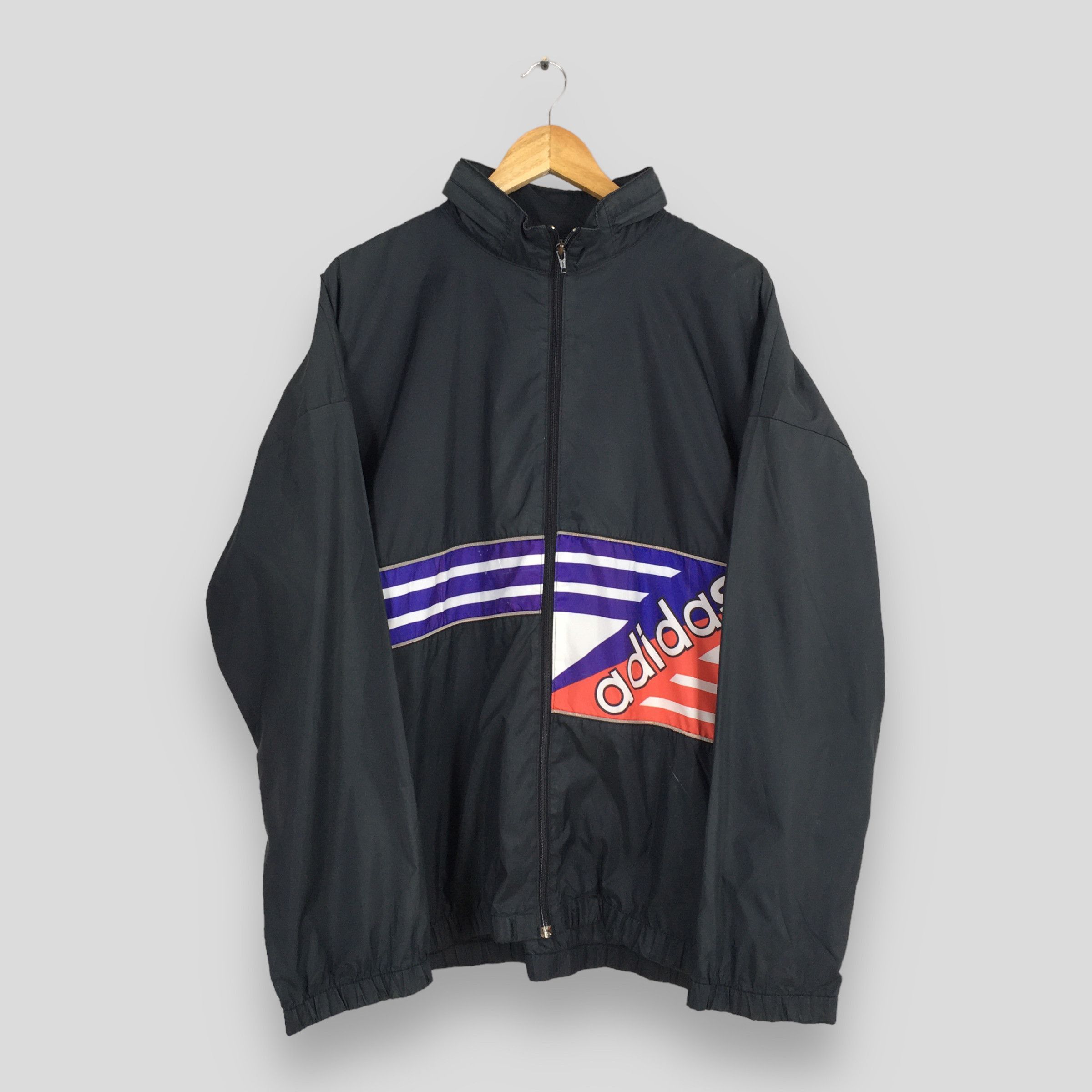 Adidas Vintage Adidas Trefoil Windbreaker Jacket Hoodie XLarge Size US XL / EU 56 / 4 - 1 Thumbnail
