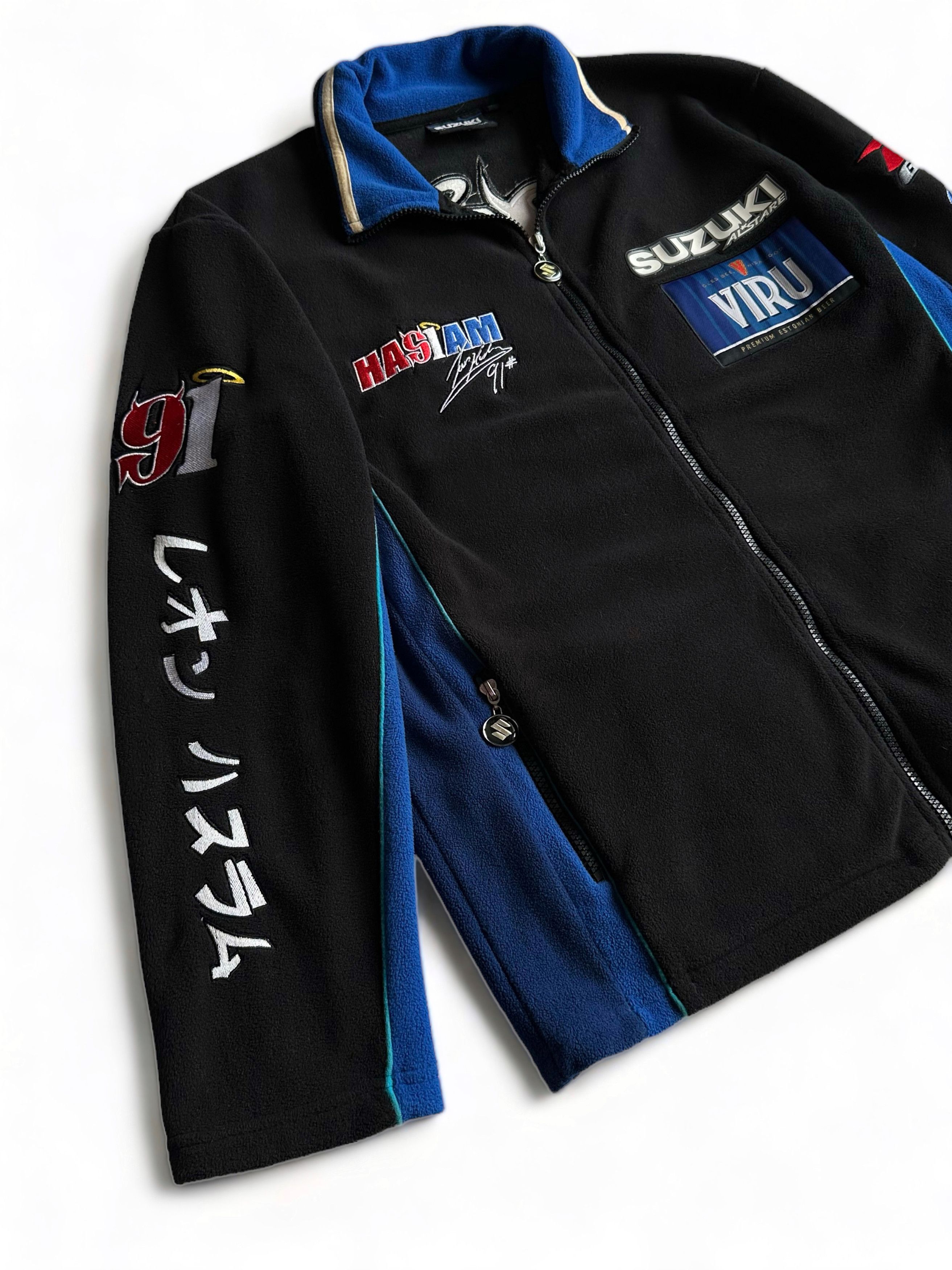 Japanese Brand × Vintage Vintage Suzuki 90's Fleece Racing Moto Car Jacket (S) Size US S / EU 44-46 / 1 - 6 Thumbnail